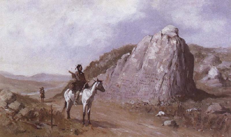 Frederic Remington The Rock of the Signature Sweden oil painting art